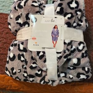 Plush Cheetah Print Robe